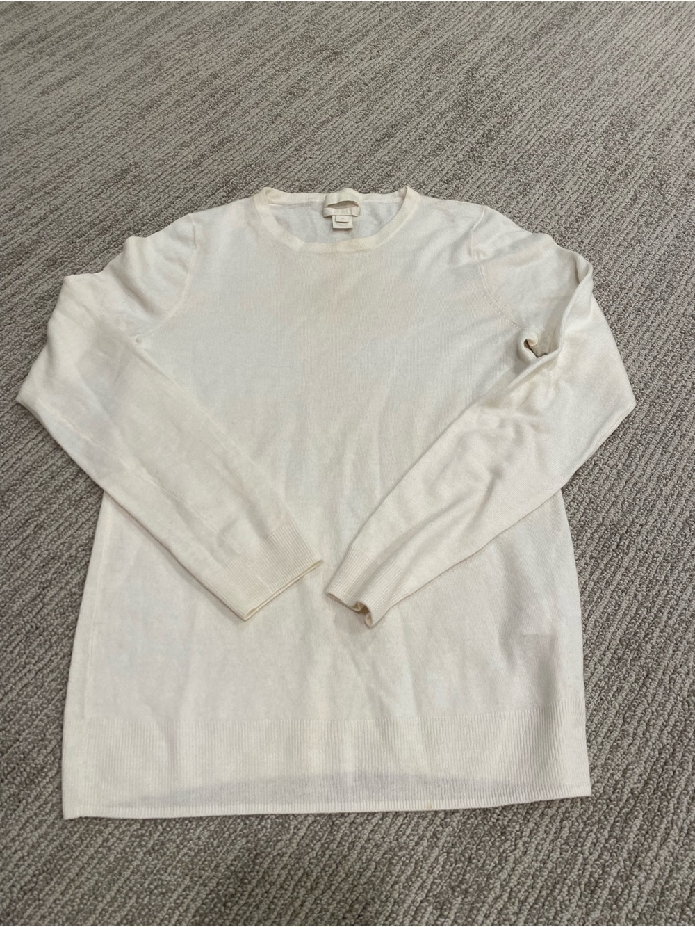 J. Crew Light Cream Cashmere Sweater